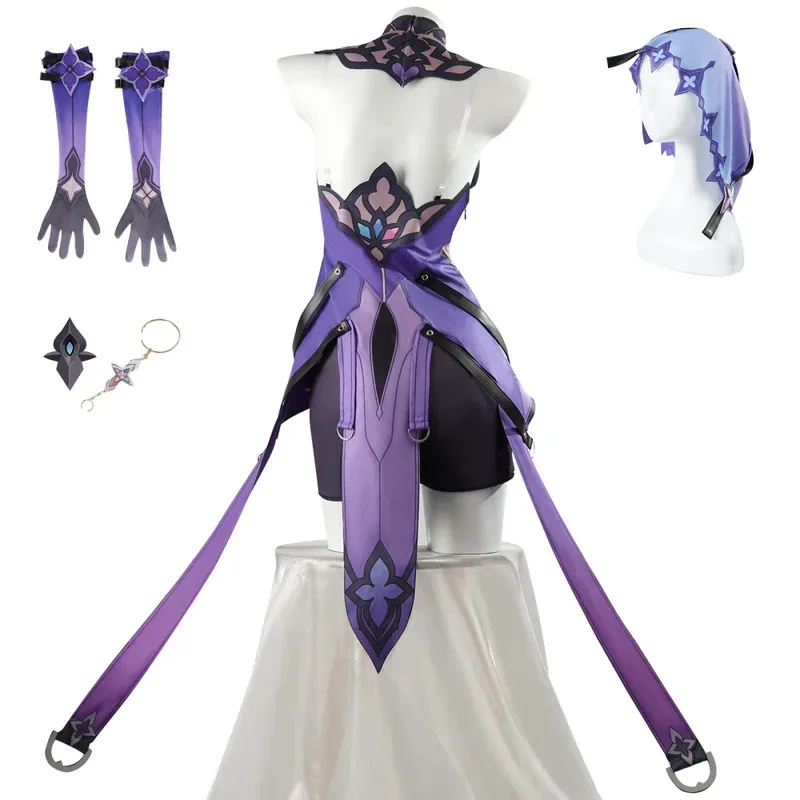 Honkai Black Swan Cosplay Costume Women Outfit Honkai Star Rail Black Swan Cos Wig Shoes Hsr Cos Halloween Costumes