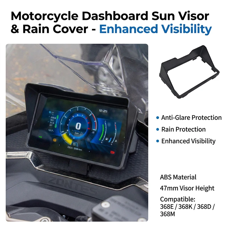 Motorcycle Instrument Screen Sun Visor Cover For ZONTES 350D 350M ZT 350 D M Dashboard Sunshade Guard Protection