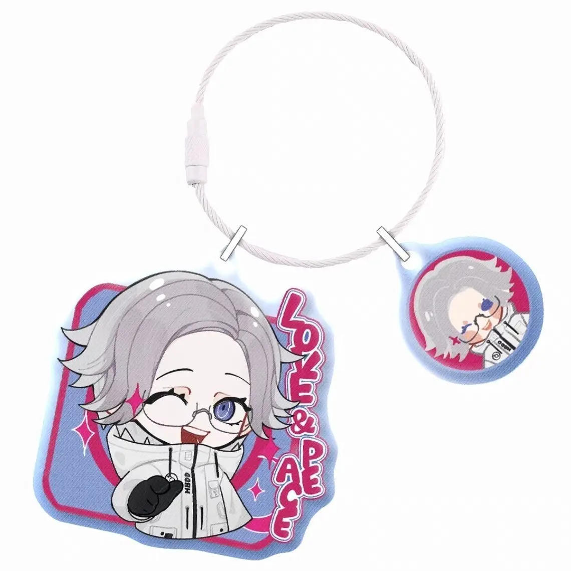 4個セット アニメ「百線」 霧月英涛 アクリルキーホルダー 車 バッグ ペンダント ギフト 可愛い クリエイティブ バッグチャーム 友達へのプレゼント キーホルダー