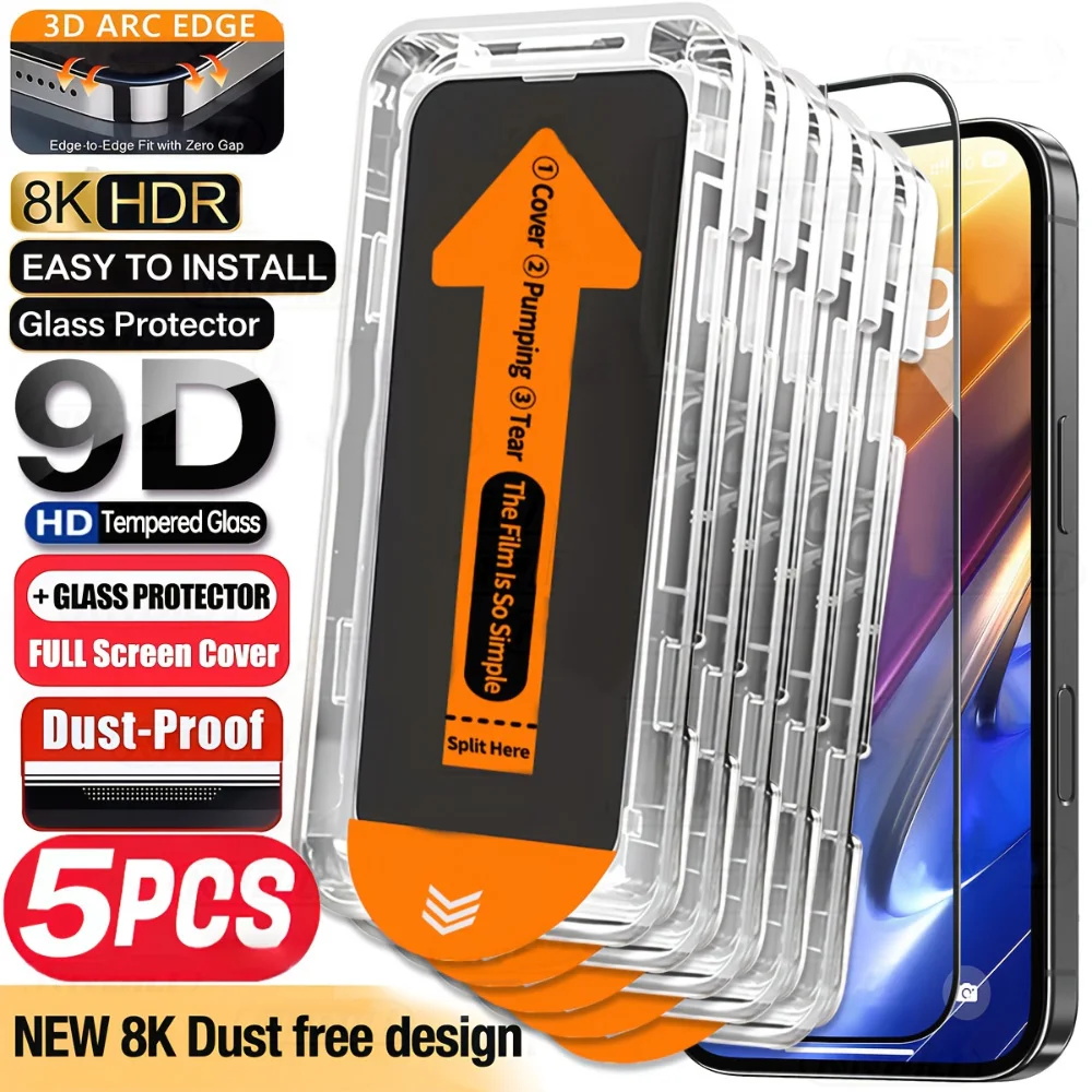 Staubfreie Installation von Displayschutzfolien für Redmi 15A 14C 13x Note 14 13 15 Pro Plus 5G 4G Panzerglasfolie mit Auto-Staubentfernungs-Kit.
