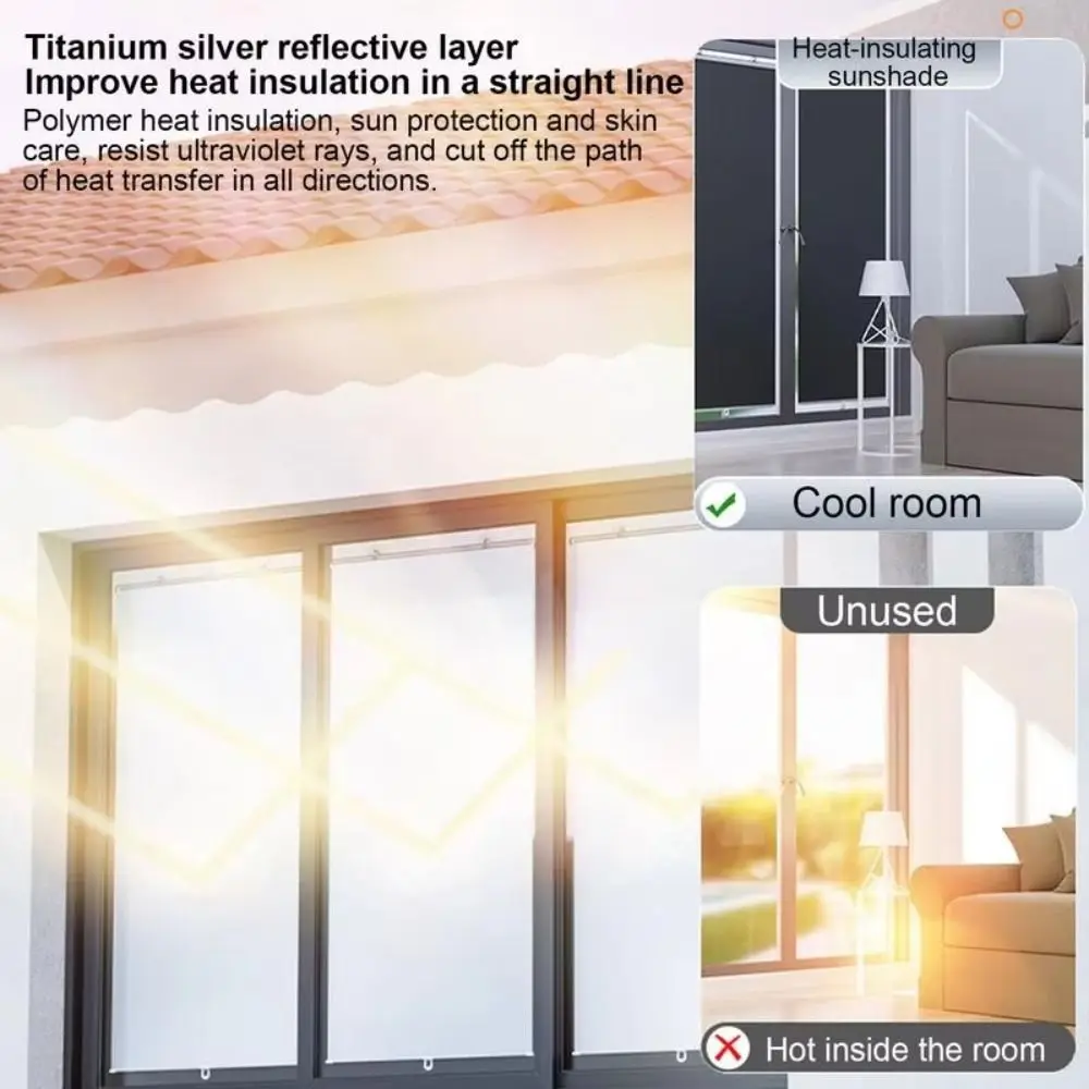 Shutter Retractable Roller Blinds With Suction Cup Black Roll Curtain Portable Black Out Blinds Home