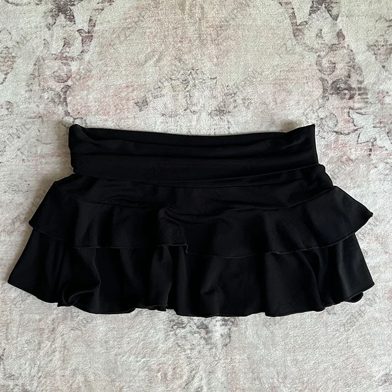 Y2KกระโปรงRock Goth Hip Hop Streetwear High Street Vintage Miniกระโปรงเซ็กซี่แฟชั่นฤดูร้อนCool Darkสไตล์เอวสูงMidiกระโปรง