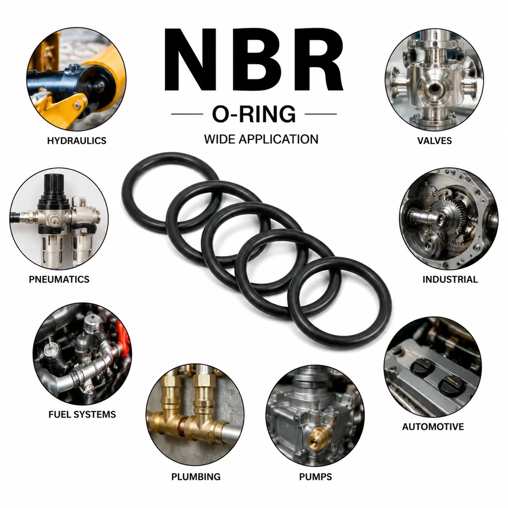 20Pcs Nitrile material O-Ring CS 2mm OD 5~50mm Anti aging/oil resistant/hydraulic system leak proof rubber ring