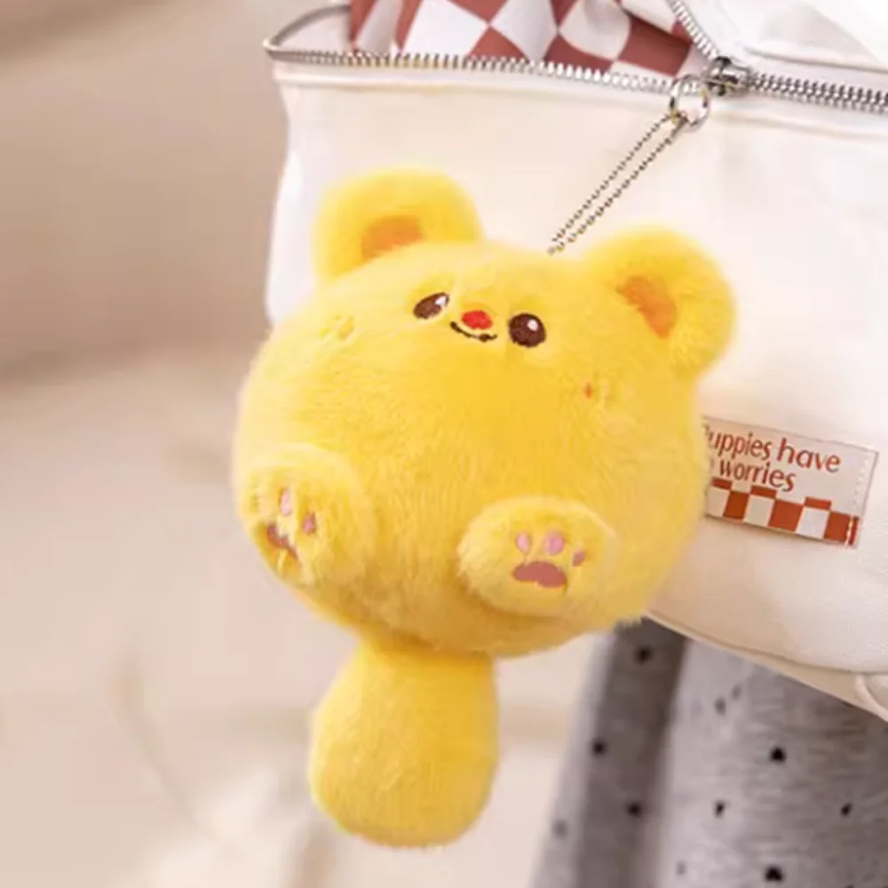 

Butter Bear Animal Plush Toy Keychain Raccoon Stuffed Animal Doll Pendant 12cm Panda Puppy Plush Keyring Best Gifts