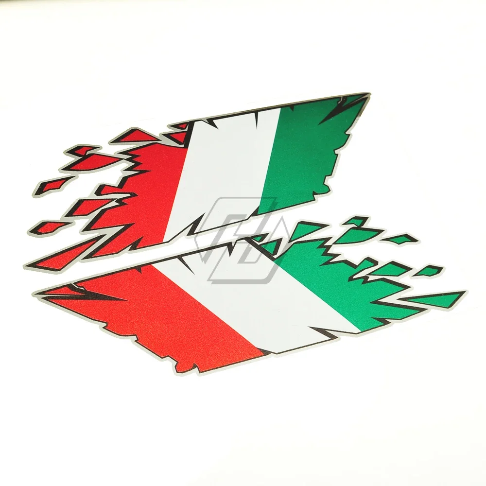 Calcomanías de tanque para motocicleta, pegatinas de bandera italiana estilo \