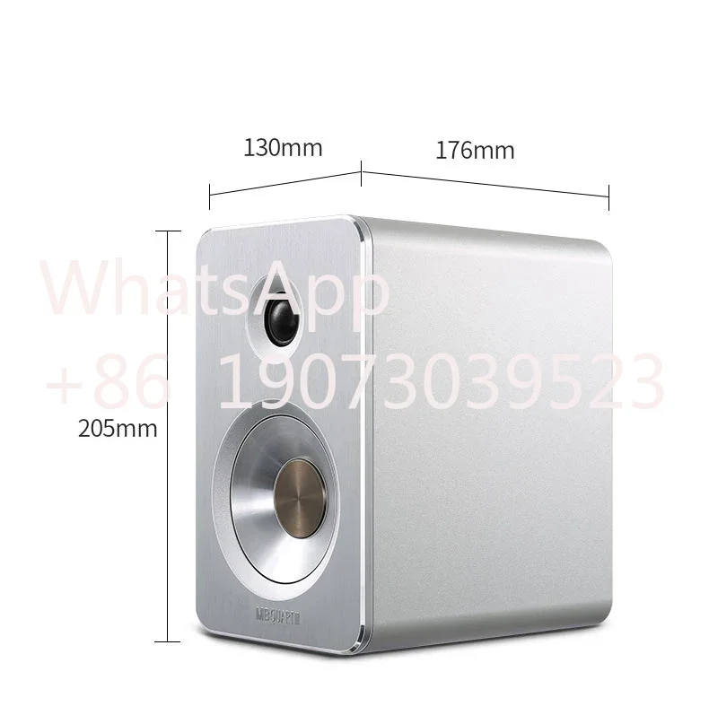 4 Inch 120W  Dual Frequency Speaker Aluminum Alloy  HiFi Audio High Fidelity Bookshelf Passive Desktop Audio Subwoofer Sound Box