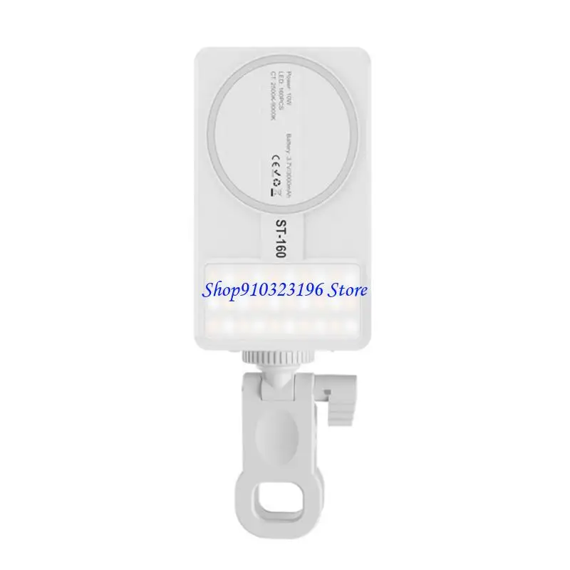 Q1JF 160 LED جذاب إرفاق ضوء الهاتف 95 CRI /2500K/9000K اللمس يعتم 3 ساعات وقت التشغيل لحامل الكاميرا البث المباشر