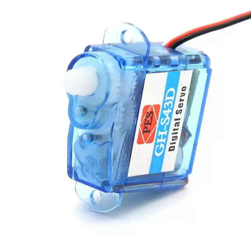 Micro Digital Servo Modelagem Acessórios, 0.8kg.cm, 90 °, 3.6-4.8V, apto para carros RC, barcos, robô, avião, helicóptero, 4.3g