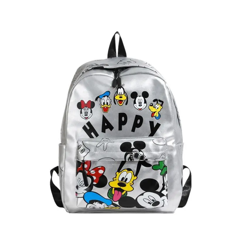 Disney Mickey Mouse Backpack Large Capacity School College Travel Daypack Cute Cartoon Print Rucksack for Women Girls Boys