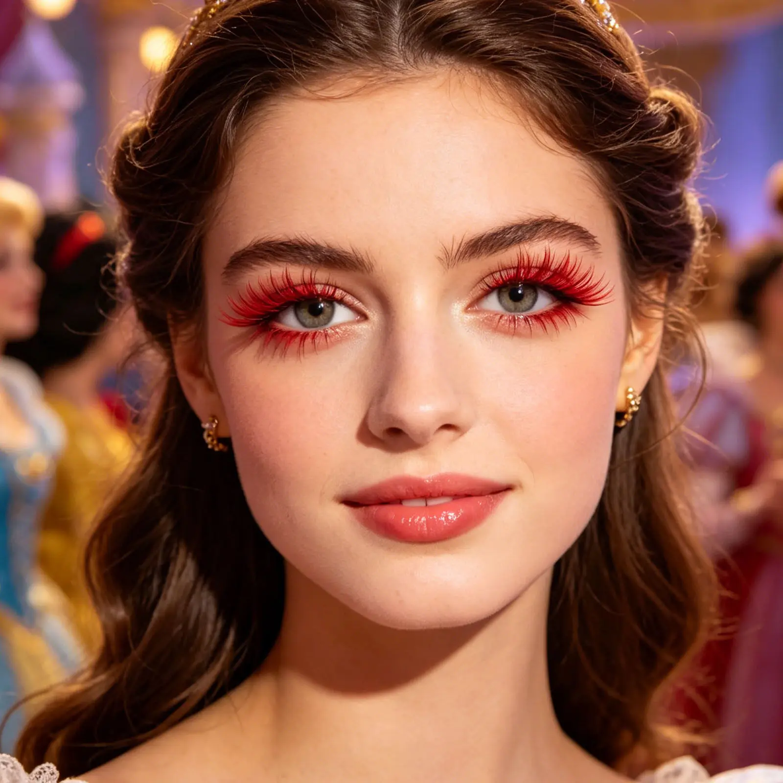 10Pairs Red Eyelashes False Eye Dramatic Colored Cosplay Halloween Costume Fake Eyelashes for Party Makeup