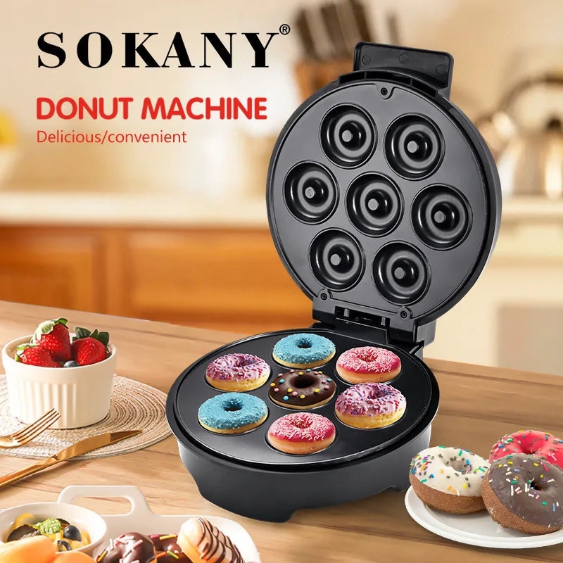 

Houselin Mini Donut Maker , Electric Non-Stick Surface Makes for kids donut maker, Makes Doughnuts (Black)