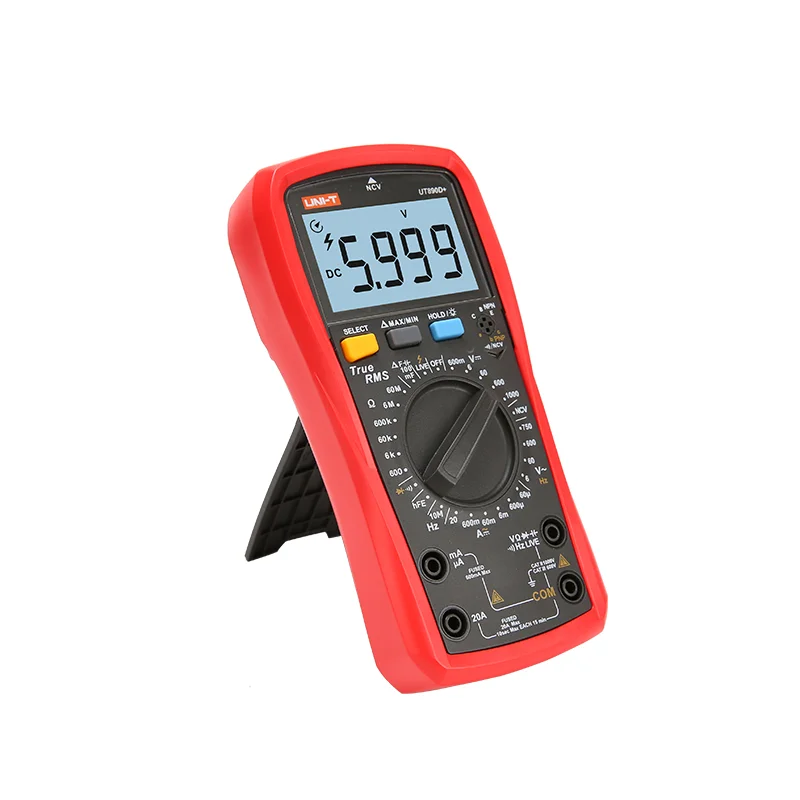 UNI-T UT890D+ Digital Multimeter Tester True RMS AC DC Voltmeter 100mF Capacitance Temperature Meter Electrician Tool