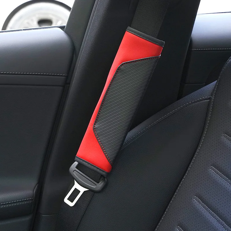 Autogordel Schouder Cover Koolstofvezel Voor Seat Arona Ateca Toledo Ibiza Leon Alhambra Altea Arosa Cordoba Auto Accessoires