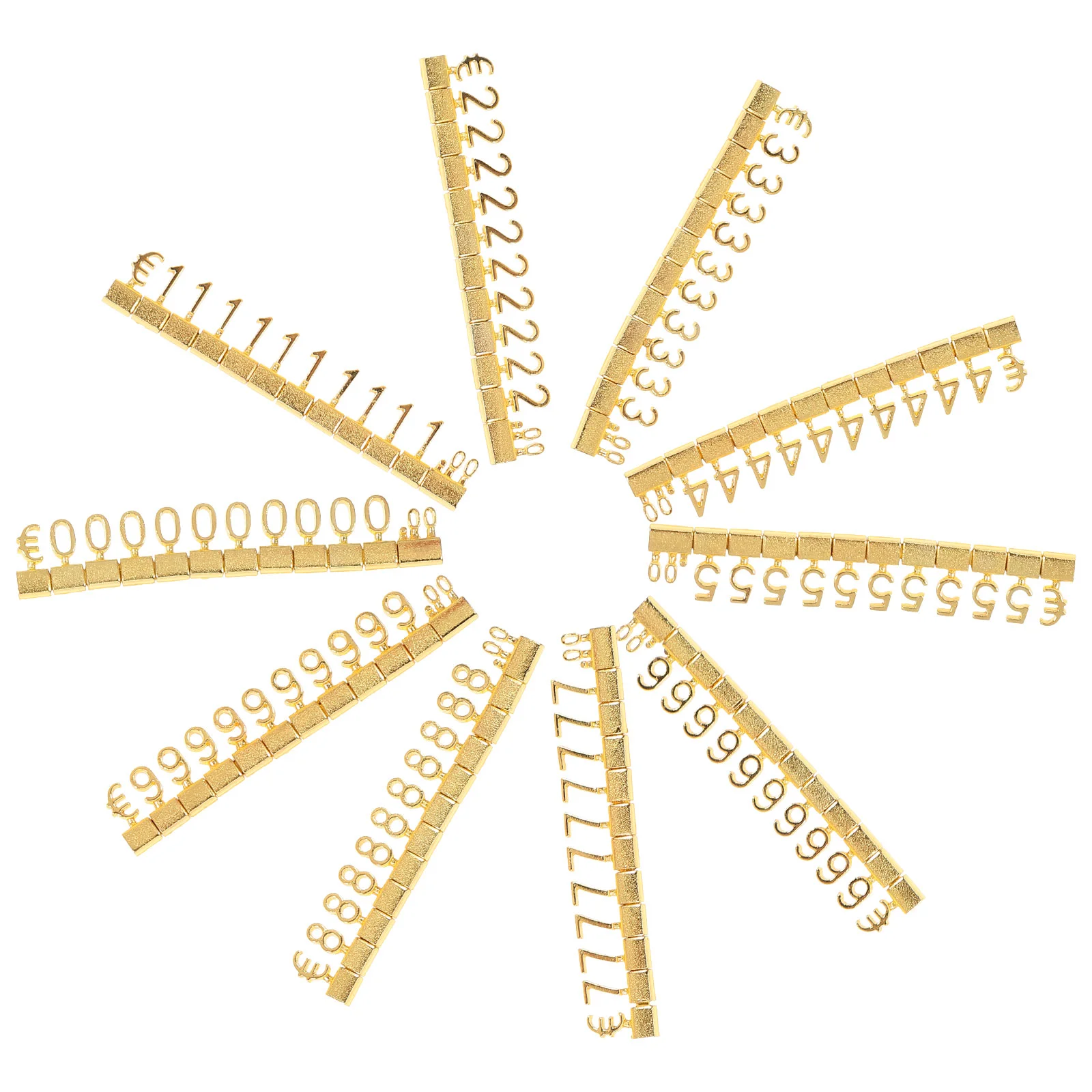 

10 Pcs Price Tag Plate Stand Display Cube Block Signs for Store Pricing Label Adjustable Holder Metal Alloy Lasting Non