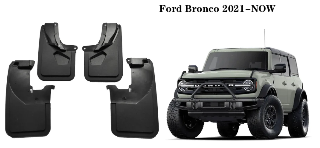 

4X Car Mudflaps Guards For Ford Bronco 2021 2022 Front Rear Mudguards Splash Guards Mud Flaps Mudguard Tire fenders Accessories