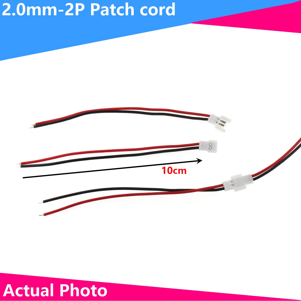 5pcs 2.0mm2p pair cable Male Female Pair cable Terminal cable 20CM 51005/51006 Aircraft model lithium battery plug cable Extens