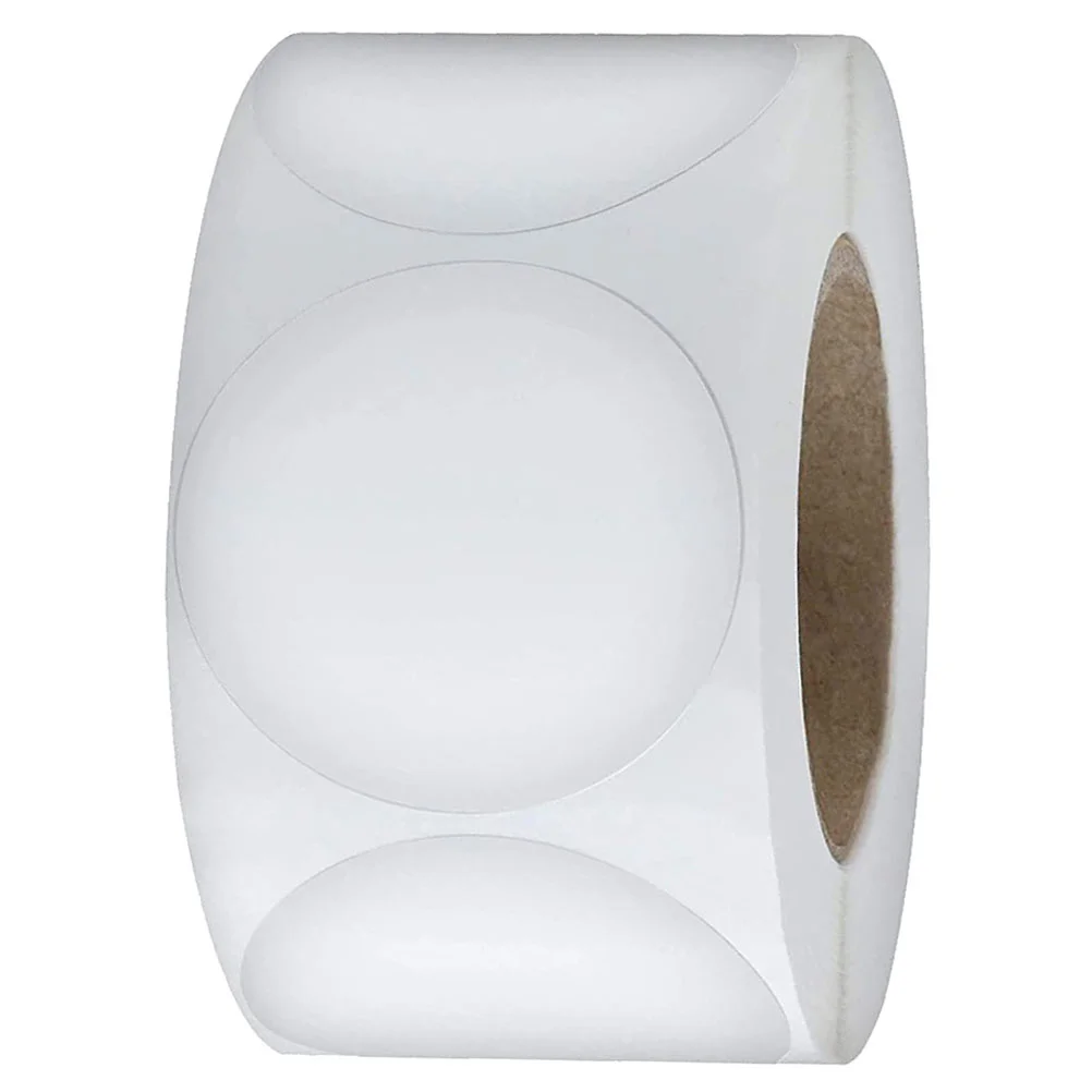

1 Roll of Clear Round Stickers Self Adhesive Dot Labels for Envelope Sealing Packaging Coding Small Labeling Stickers