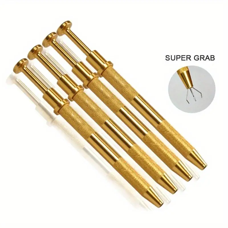 2pcs/Lot Four Claw Electronic Component IC BGA Chip Gripper Extractor Screw Picker Pick Up Pen Jewelry Repair Tool