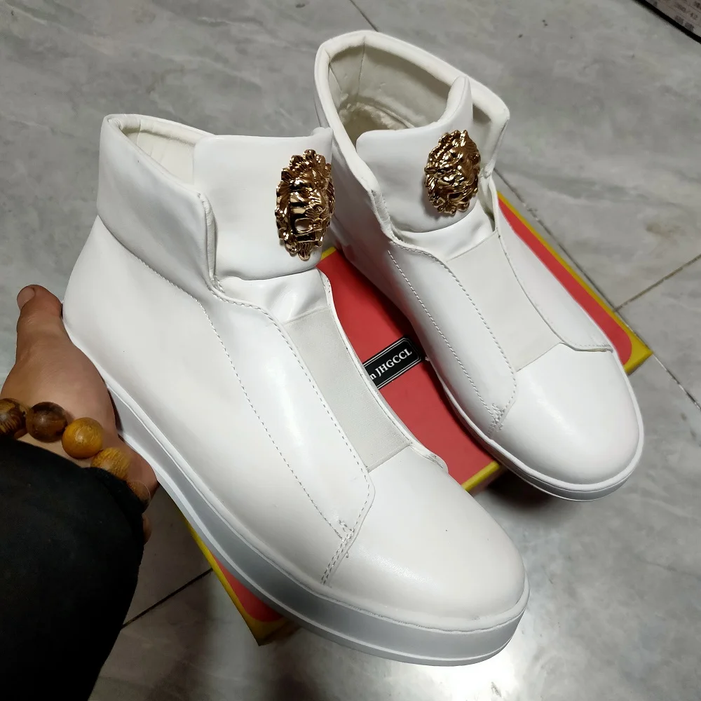 Brand designer casual shoes New style of men\'s shoes high-top shoes platform shoes flat boots chaussure hommes кроссовки мужск