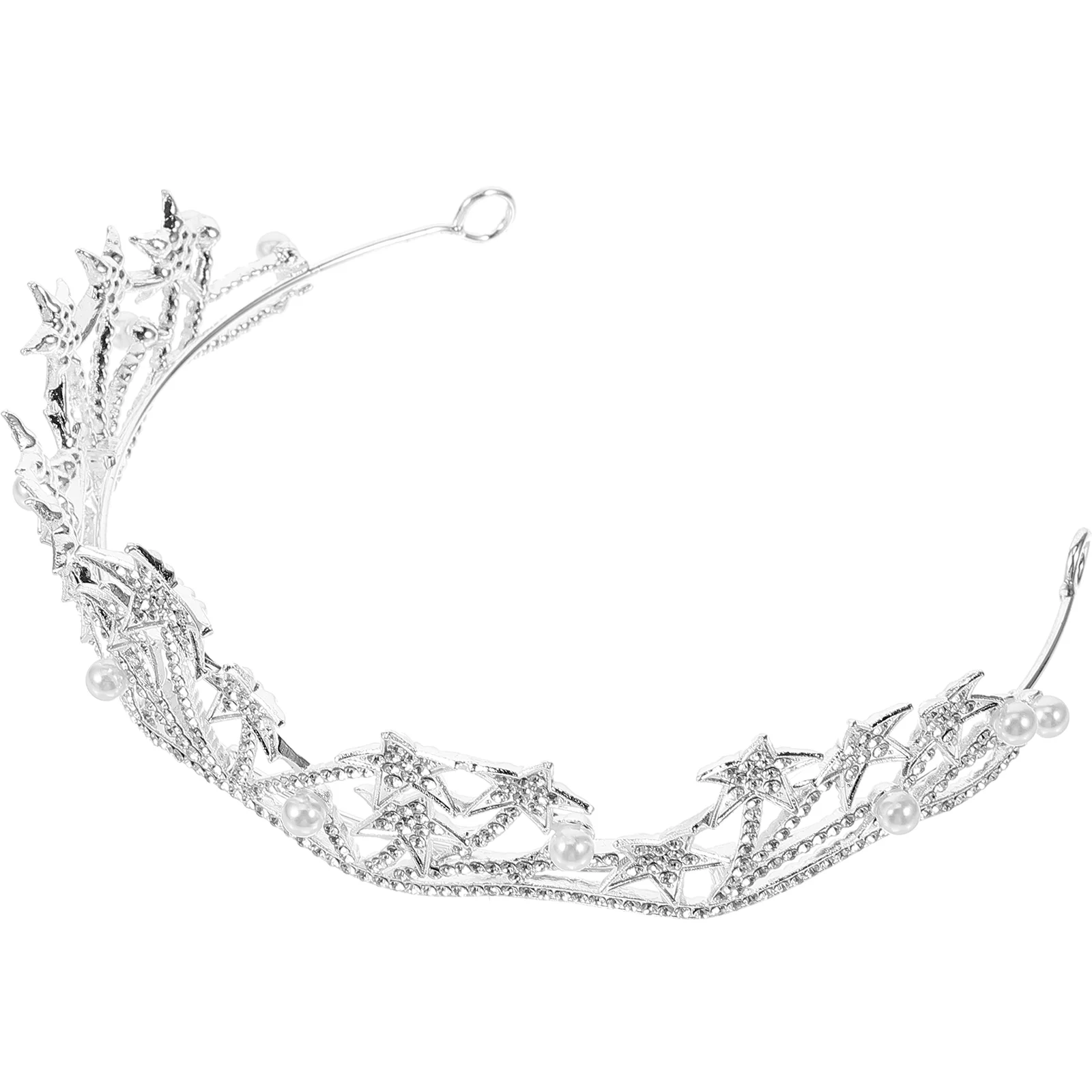 1 Uds. Diadema de aleación de cristal con diamantes de imitación de estrella, tocado de Boda de Princesa nupcial, tocado de moda para el cabello para niñas