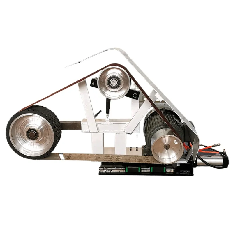 

Steel plate rust removal high power pneumatic belt machine inner and outer circular polishing machine weld smoothing