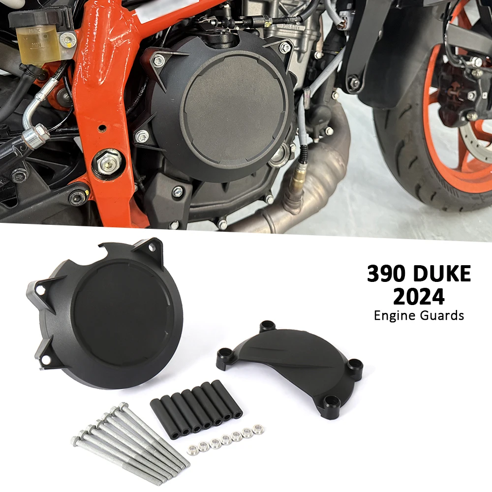 

Motorcycle Accessories Black Engine Guard Cover Protector Side Case Kit For 390 Duke 390Duke 390 DUKE 390DUKE 2024