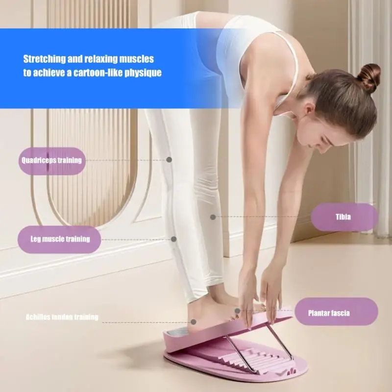 U2JB Stretch Board for Home Exercise, Calf and Foot Training Board with Heel Stop, Grip Pattern and Support Base for Use