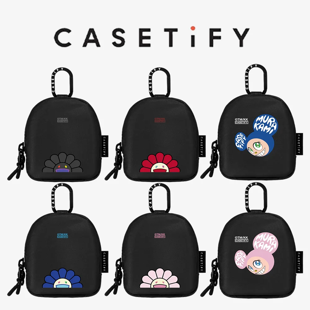 CASETiFY Cartoon Series Earphone Storage Bag Mini Portable Hook Zipper Earphone Backpack for AirPods6 for Buds3 for WF-C710N