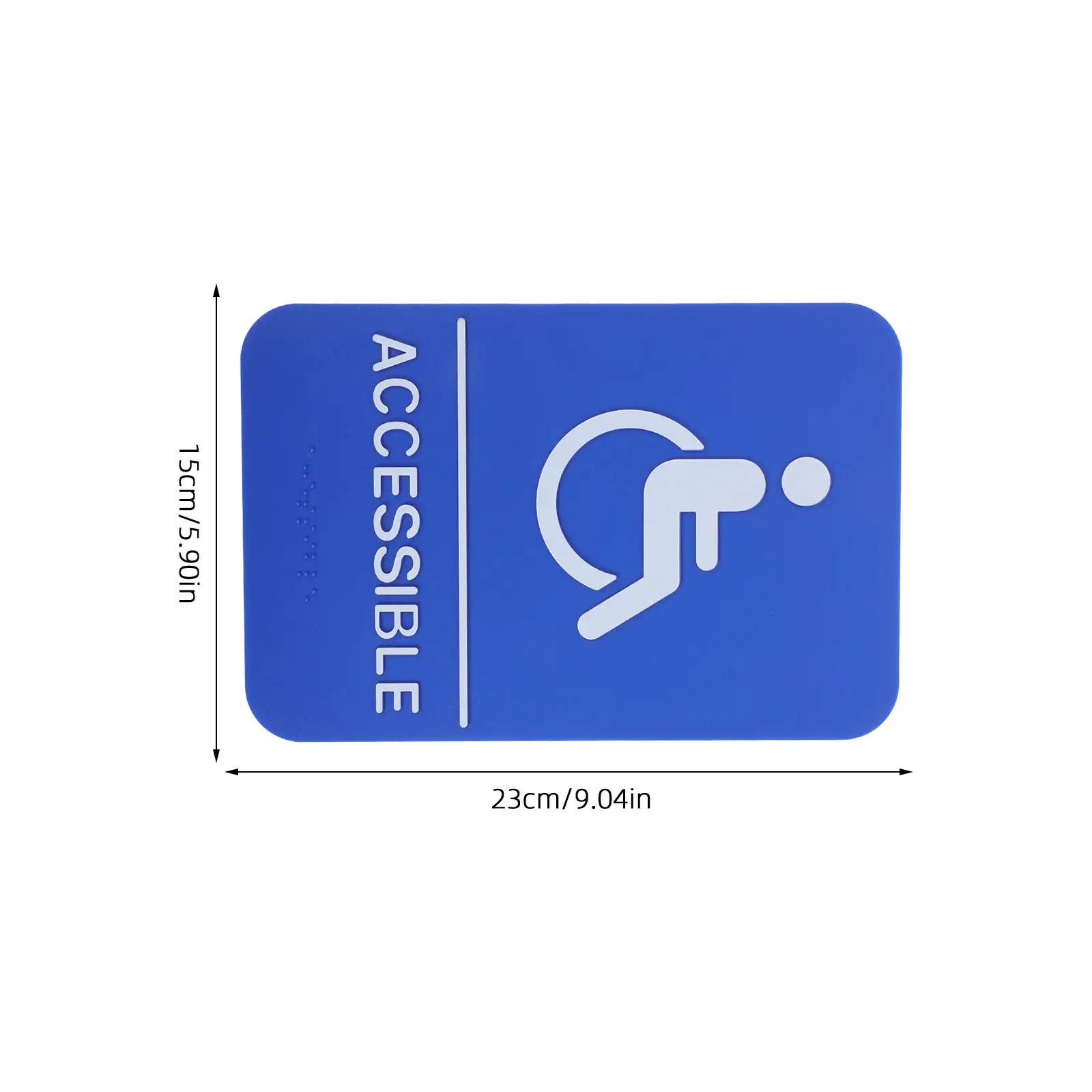 2Pcs Handicap Signs Blue Ada Compliant Braille Tactile Weatherproof Accessible Parking Sign for Office School Hospital