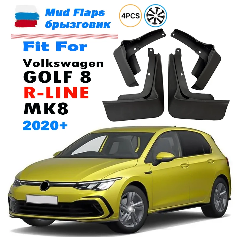 FOR Volkswagen VW GOLF 8 RLINE R-LINE MK8 Mudguard Fender Mud Flap Guards Splash Mudflaps Car Accessories 4pcs 2020 2022+
