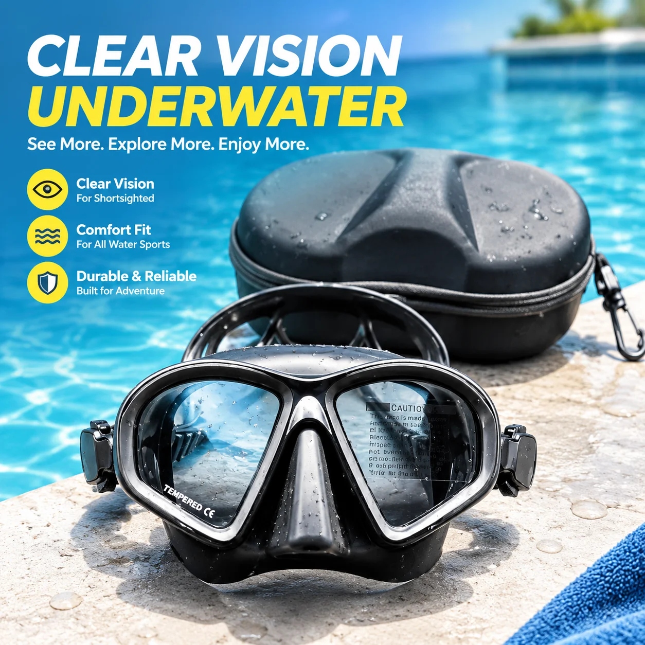 Myopia Swim Goggles Diving Mirror Eyewear Free Dive Pool Accessory Water Sports Entertainment Shortsighted Swimming Glasses