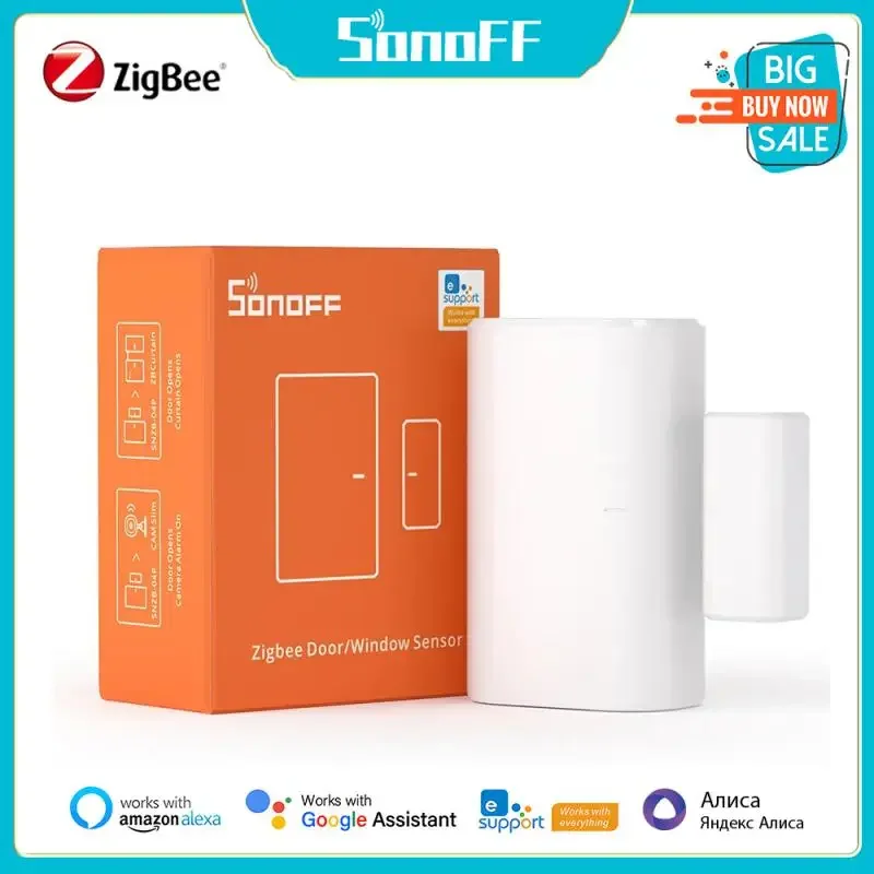 

Датчик SONOFF SNZB-04P Zigbee для окон и дверей, датчик охранной сигнализации для дома, работает с приложением Alexa Google Home Smartthings