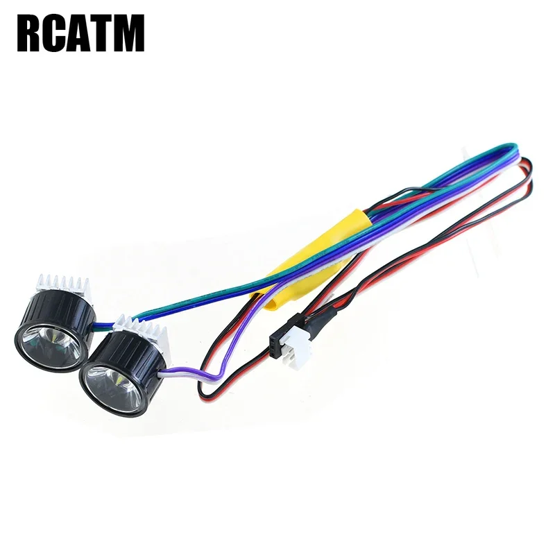 2pcs High Power Led Spotlight Headlight for 1/10 RC Crawler 1/14 Tamiya Truck TRX4 SCX10 SCANIA MAN LESU RC Aircraft cars Boats