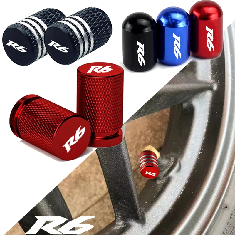 

2pcs Motorcycle Wheel Tire Valve Stems Caps Tyre Rim Stem Airdust Covers for R6 2024 2018 2019 2020 YZFR6 YZF-R6 2025 For YAMAHA