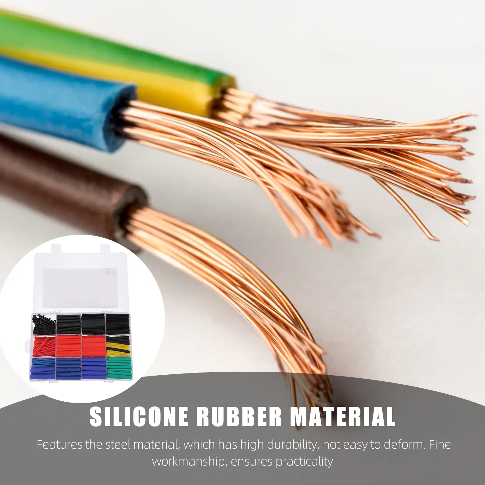1Set Premium Xlpe Pe Heat Shrink Tubing Kit for Wire Insulation Protection Data Cable Repair Capacitor Sealing DIY Automotive