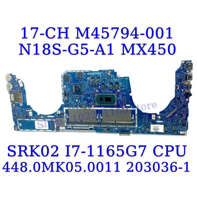 M45791-601 M45794-601 für HP 17-ch mit i5/i7 CPU gm/mx450 448,0 mk05.0011/448,0 mk 3. 0 63683-1 Laptop Motherboard 06,0011 getestet