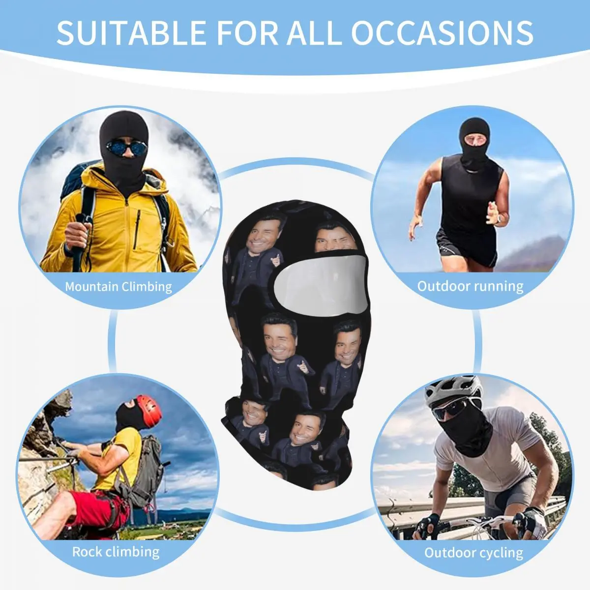 Chayanne Chiquito Meme Breathable Thin Balaclava Full Face Mask Sun Protection Neck Gaiter For Motorcycle Cycling - view 6