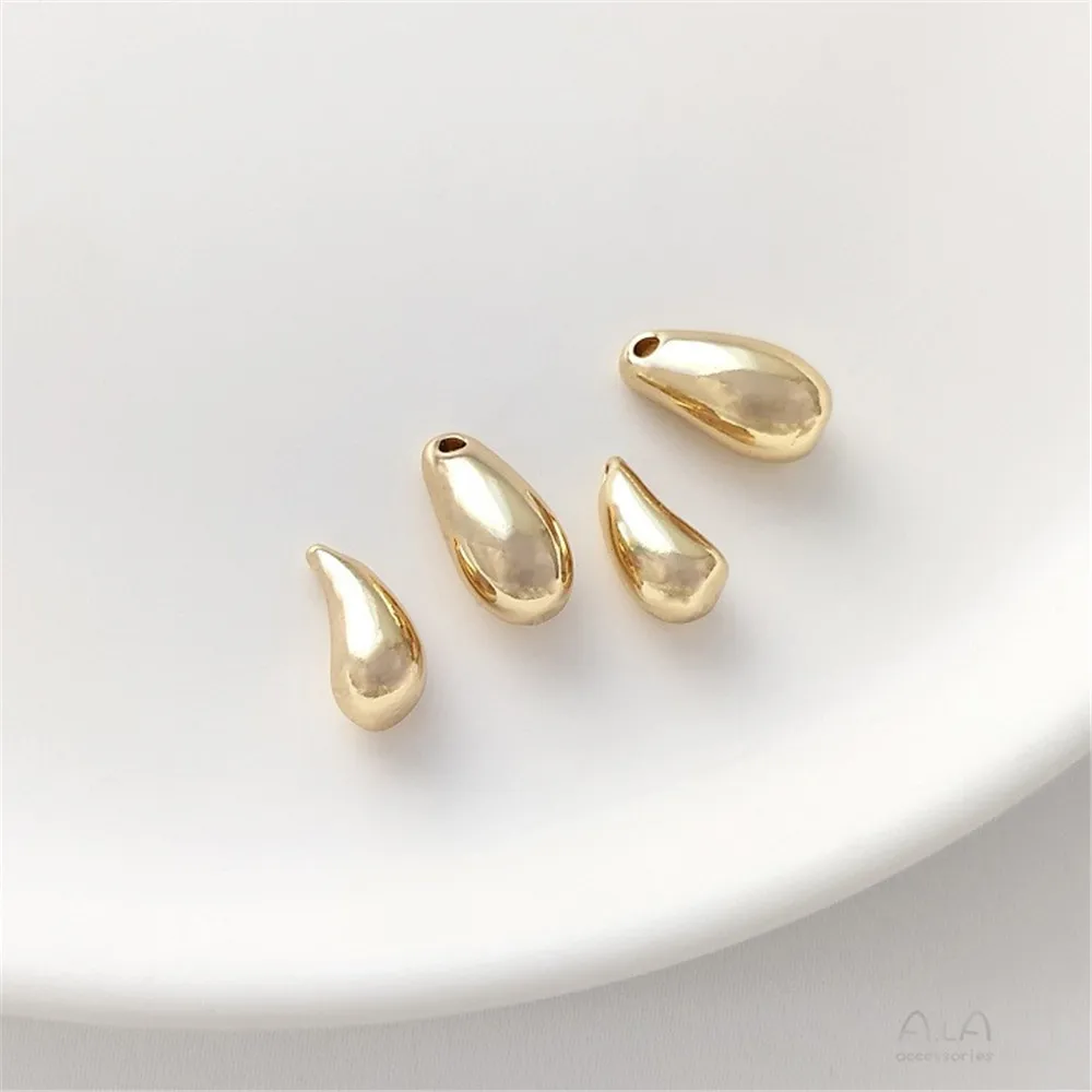 

14K Gold Surface Surface Water Drop Type Bead Crescent Pendant Handmade Diy Pearl Necklace Earrings Pendant Accessories