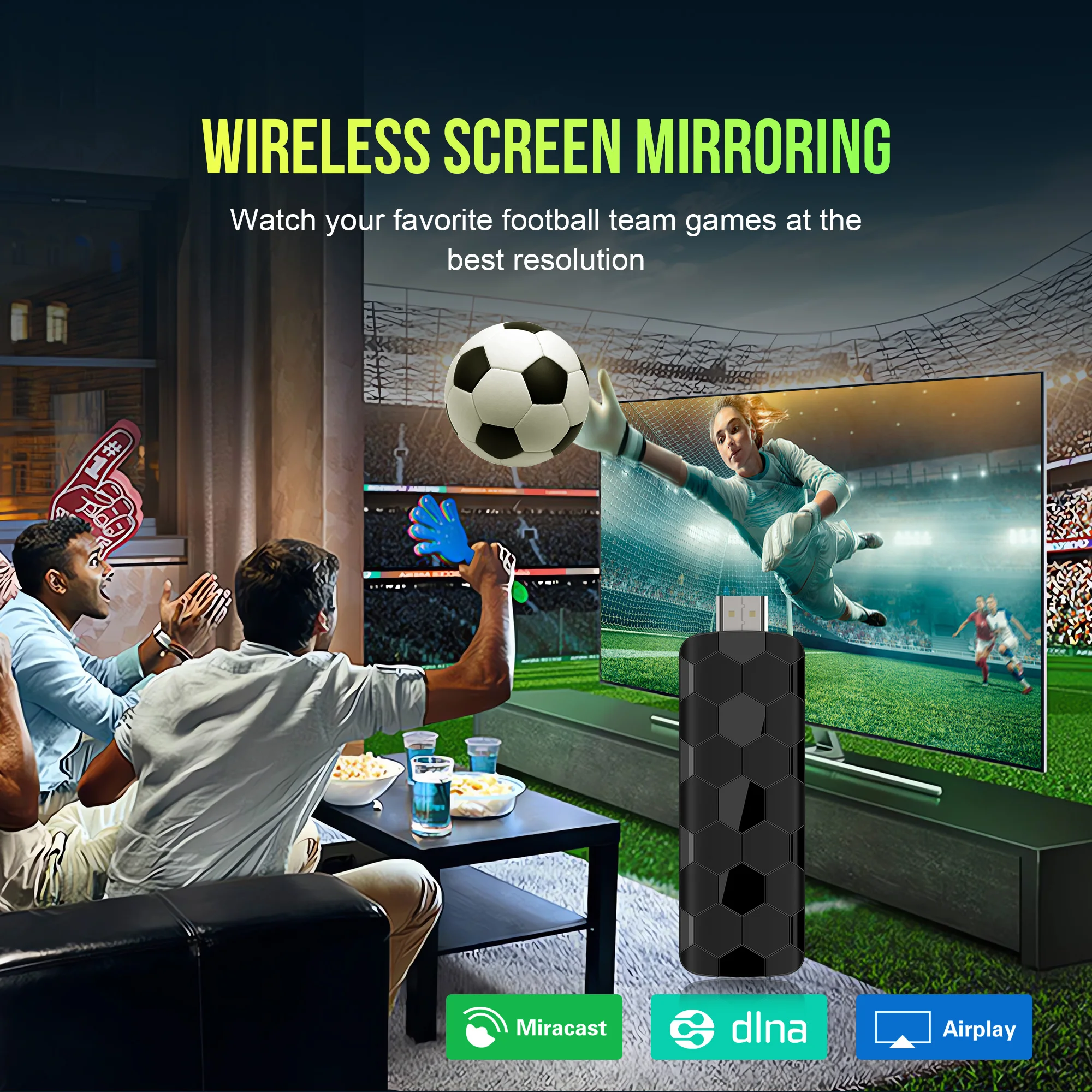 جهاز Android Dual UI TV Stick Mortal R3+ الإصدار العالمي جهاز التحكم عن بعد الصوتي Android14 4K Video Wifi6 Netflix YouTube عصا التلفزيون سريعة البث
