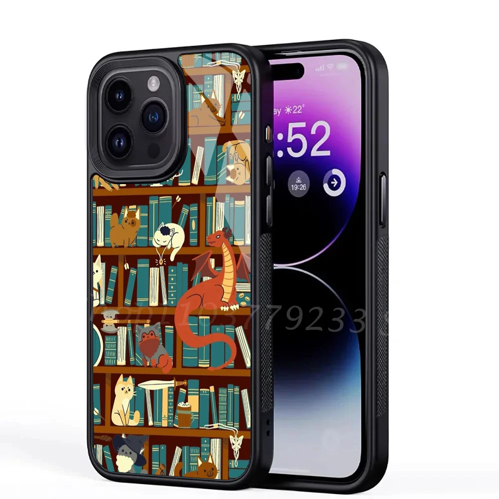 Library Of The Ring Phone Case For IPhone 15 14 13 Pro Max 11 Mini Alex Mirror For Magsafe Wireless Charging Cover image 2