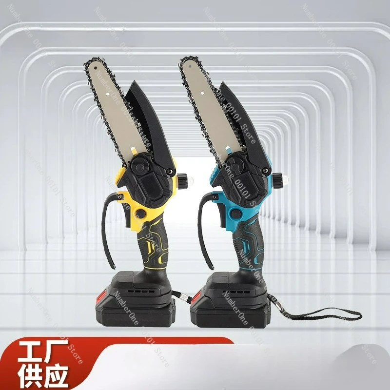 Cross-border multifunctional 6-inch electric chain saw Mini garden pruning saw High power brushless 8-inch logging saw Lithium