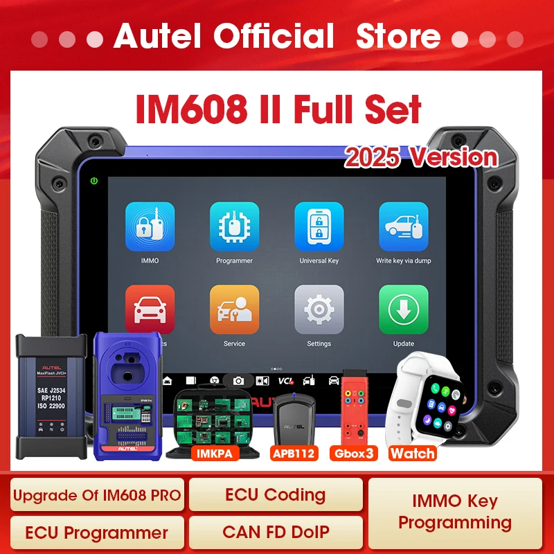 Autel IM608 II Pro MaxiIM 608 Full Key Programmer OBD2 Scanner IM608II Car Diagnostic Tool IMMO Key Programming PK IM508 IM508S