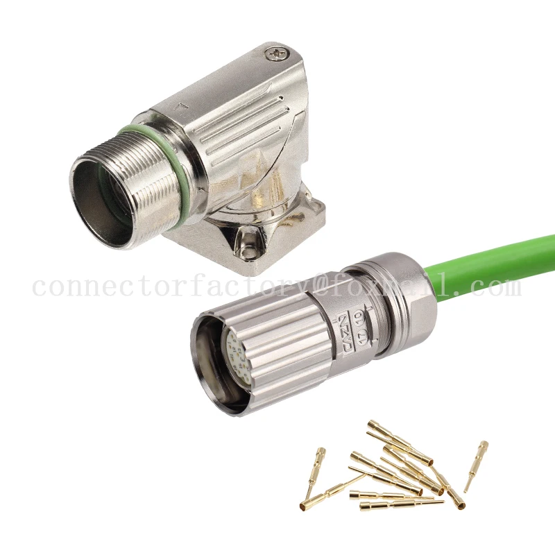 Imagem -03 - Masculino e Feminino Tomada Anti-horário Codificação Servo Motor Dysprosium Aviação Conector de Metal M23 M623 12 17pin