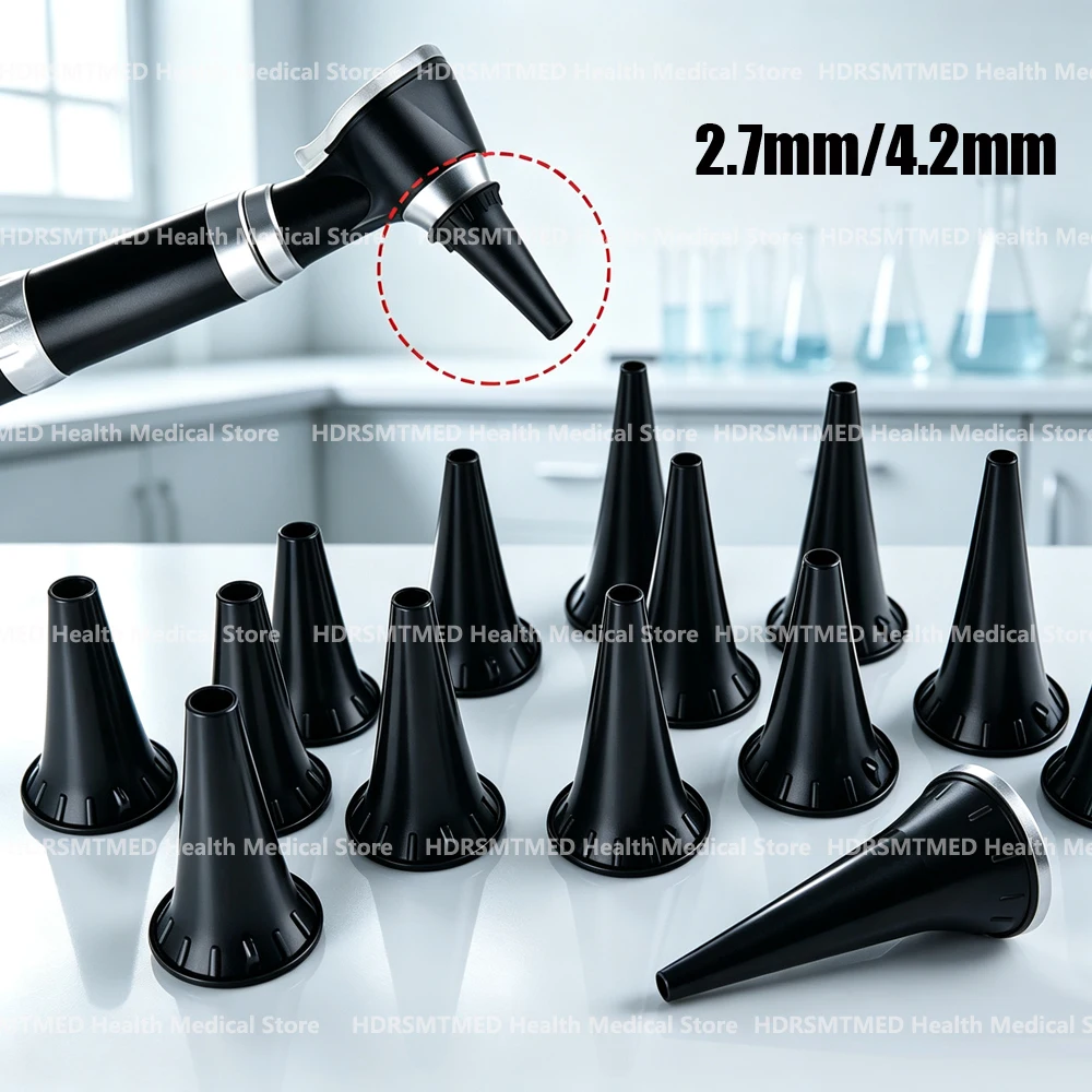 10-100Pcs Reusable Ear Speculum Otoscope Accessories Non-Disposable Nozzle Specula Replacement Cone Funnel for Human Ear Care