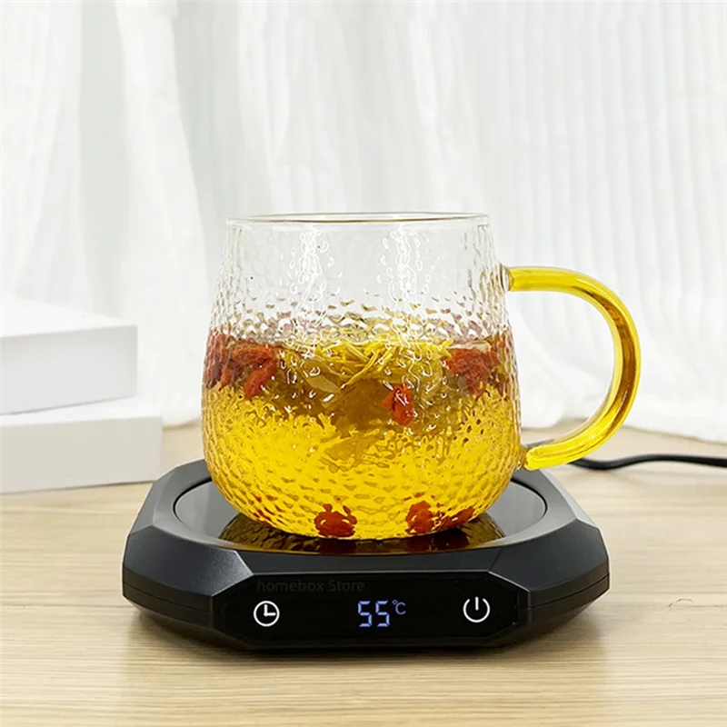 

Reliablecoffee Cup Warmer Electric Hot Plate Heating Pad 3 Gear Temperature Warmer Coaster For Milk Tea Water US Plug