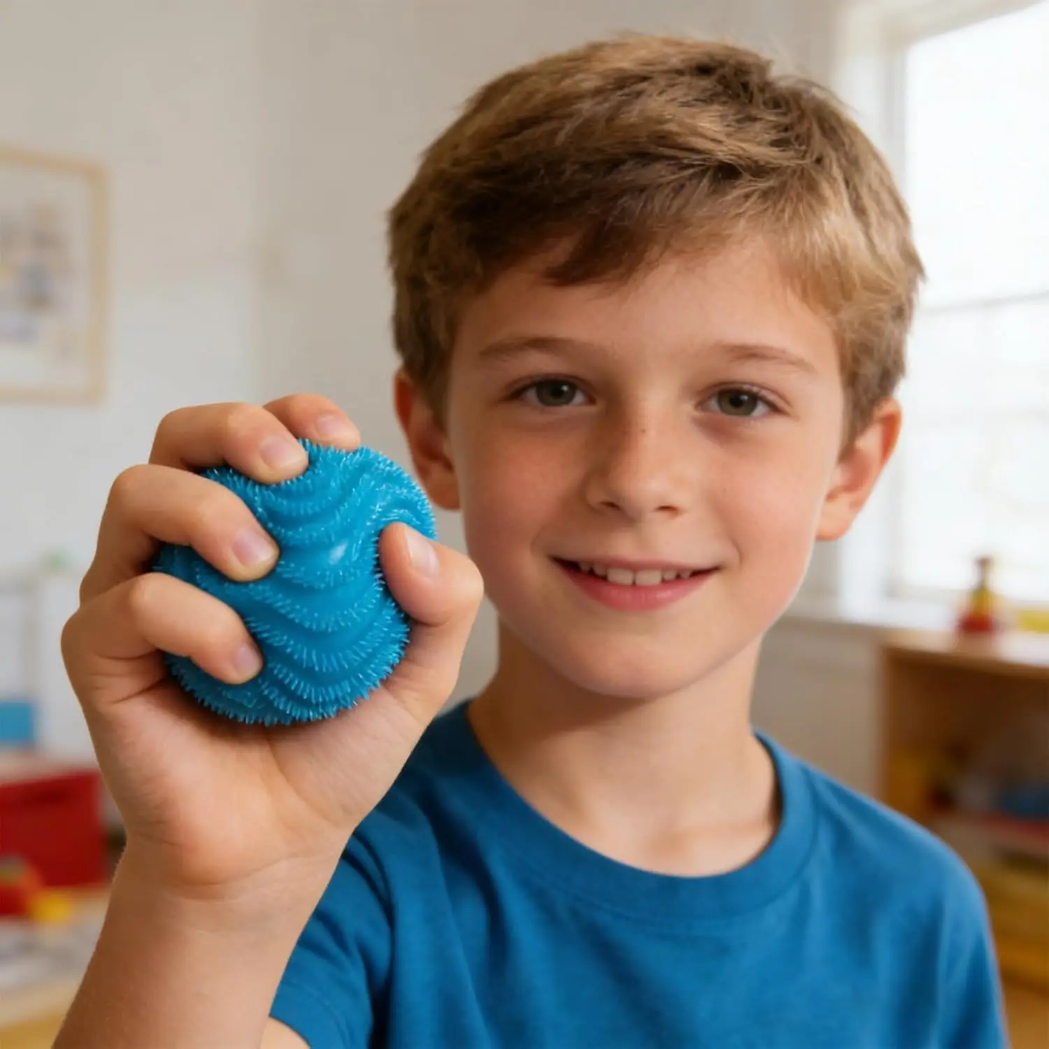 1Pc Fuzz Ball Sensory Squeeze Gift Textured Stress Relief Fidget Ball for Office Staff Desktop