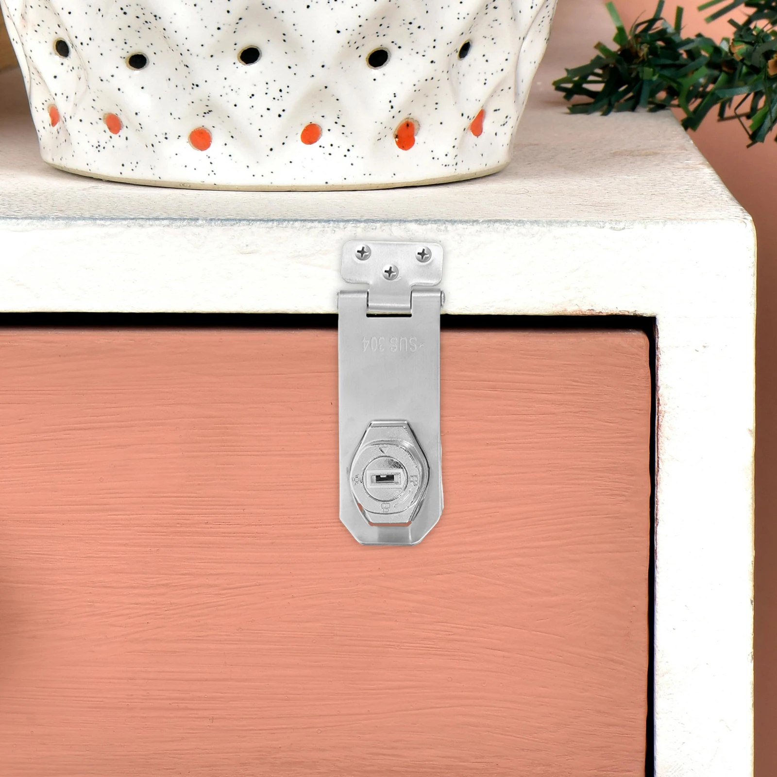 

No-Drill Display Cabinet Lock Zinc Alloy Freezer For Chest Fridge Door Baby Safety Heavy Duty Refrigerator Drawer Locks No