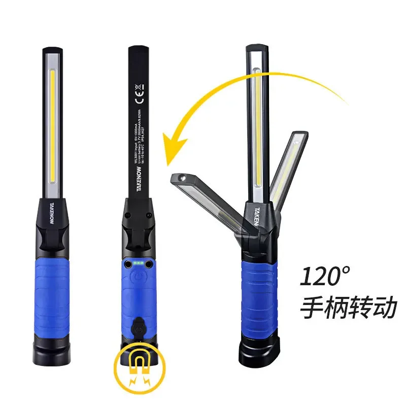 TAKENOW iron work lights Long led rechargeable handheld magnet car repair tool Light WL3001