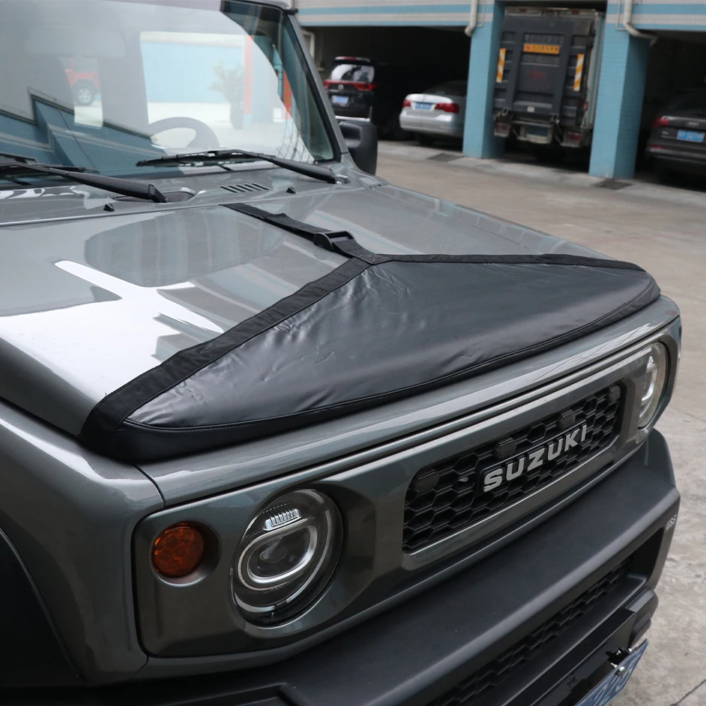 

Lantsun JMN018 Car Engine Hood Cover Protector PVC Triangle Bonnet Guard fit for Jimny 2019+, 2-3Door