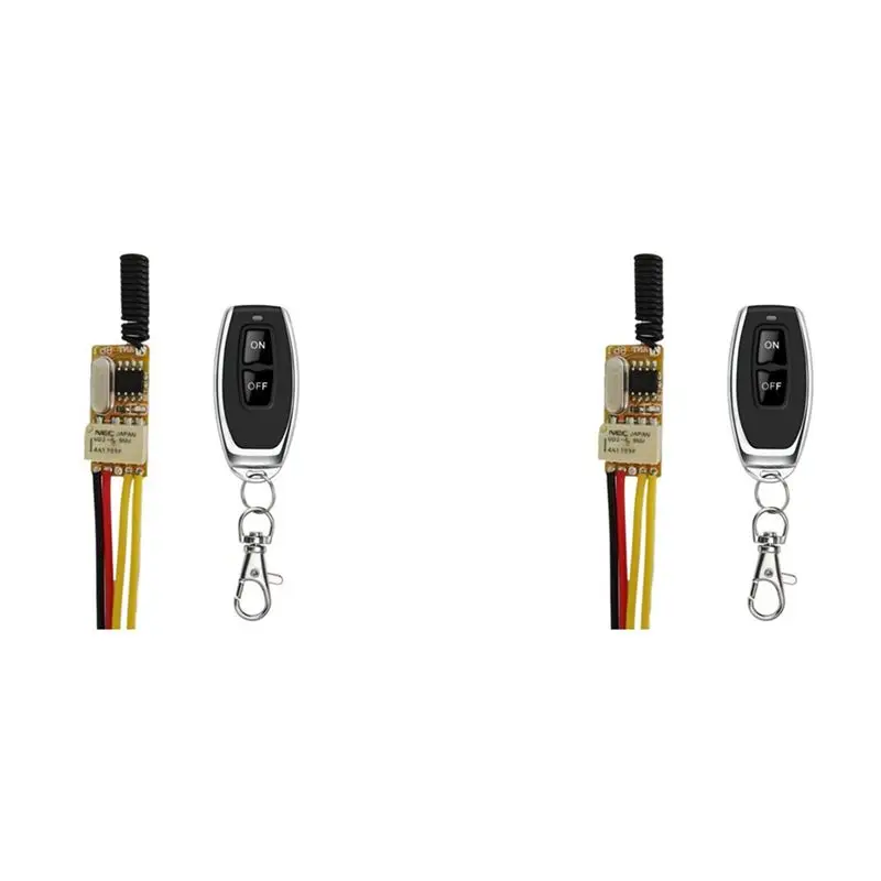 3CGRO-2X Tiny RF Remote Switch 433MHZ 4.2V 4.5V 5V 6V 7.4V 9V 12V Small Relay Contact Wireless Switches NO COM NC Mini Switch